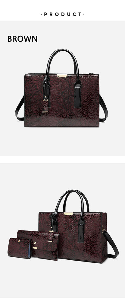 Serpentine Pattern Ladies Luxury Handbag