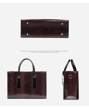 Serpentine Pattern Ladies Luxury Handbag