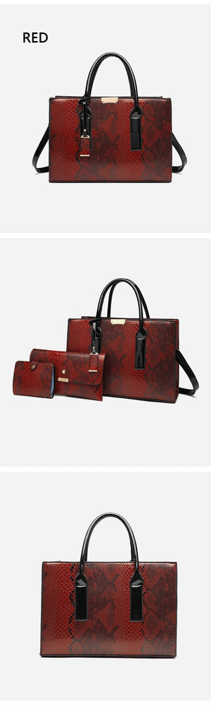 Serpentine Pattern Ladies Luxury Handbag