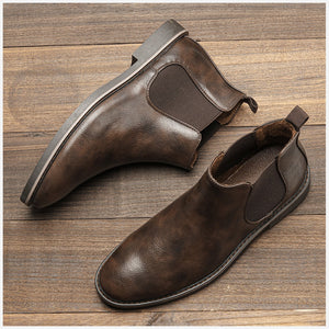 Men Leather Chelsea Ankle Boots