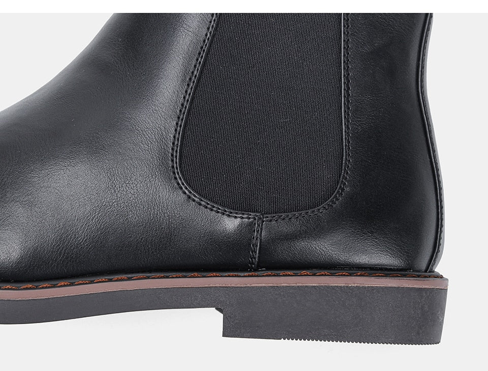 Men Leather Chelsea Ankle Boots