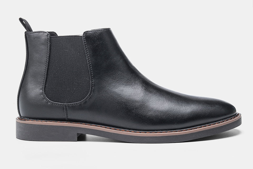 Men Leather Chelsea Ankle Boots