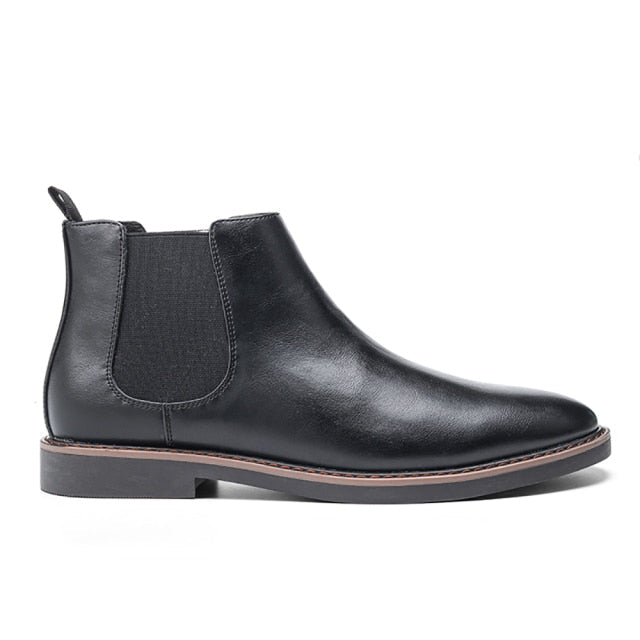 Men Leather Chelsea Ankle Boots