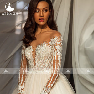 Empire Long Sleeve Wedding Dress