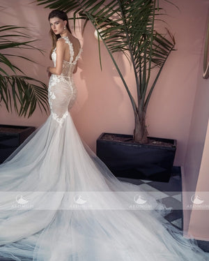 Mermaid Sleeveless Wedding dress