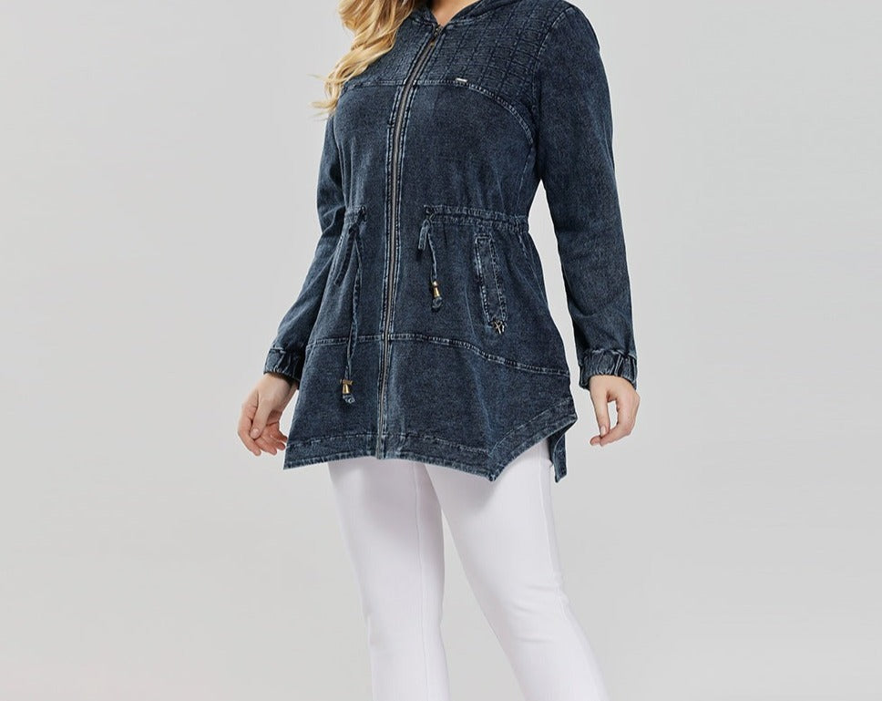 Casual High Stretch Cotton Knitted Plus Size Jacket