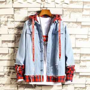 Men Denim Hooded Jean Jacket