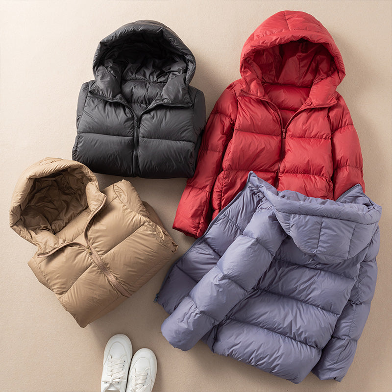 Light Hooded Warm Women Jacket