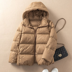 Light Hooded Warm Women Jacket