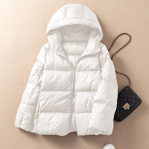 Light Hooded Warm Women Jacket